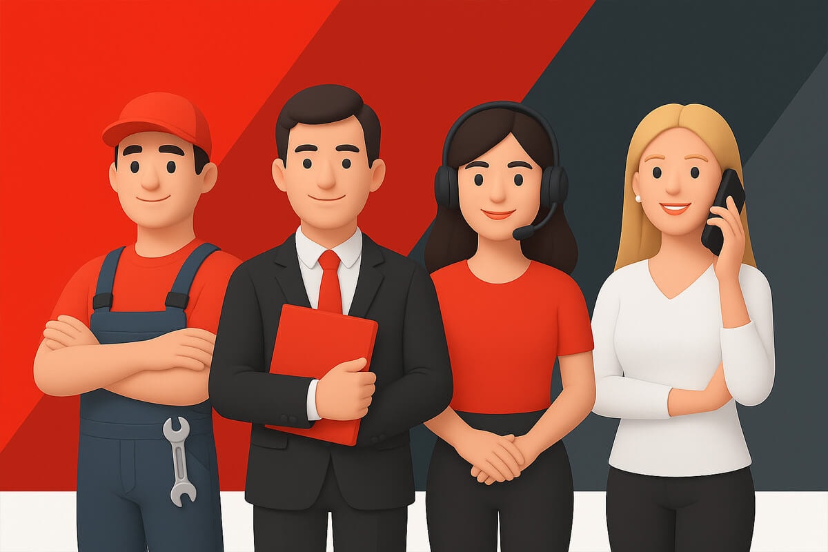 Auto Schrader Team - Professionelle Mitarbeiter in Verkauf, Service und Verwaltung bei Deutschlands führendem Autohändler